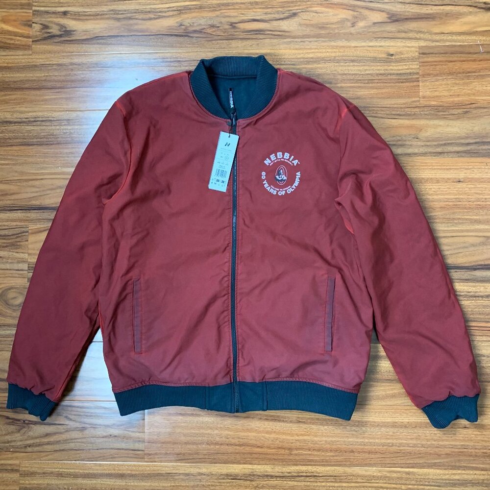 Nebbia Mr. Olympia Washed Reversible Bomber Jacket 3XL